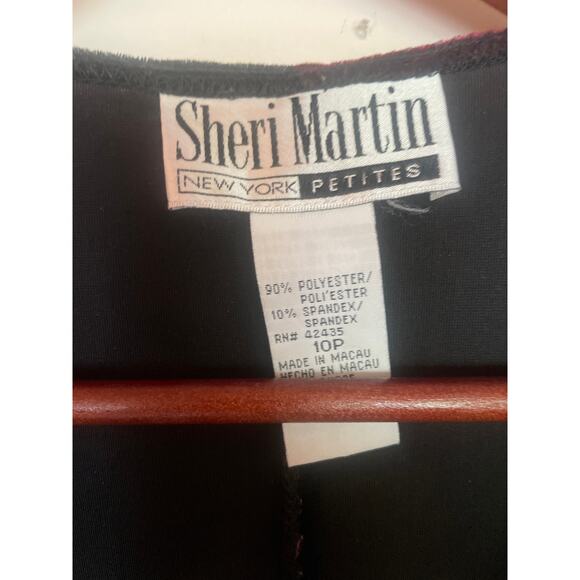 Vintage 90s Stretch Velvet Dress WHIMSIGOTH FAIRY GRUNGE Rose Print M Black - Picture 5 of 7